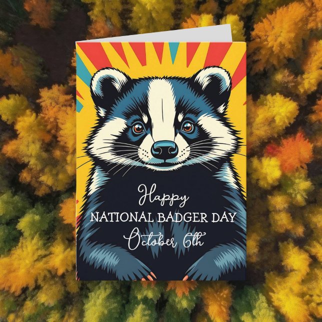 Happy National Badger Day - 6. Oktober Karte (Von Creator hochgeladen)