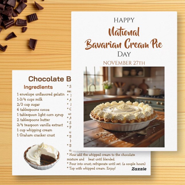 Happy National Bavarian Cream Pie Day! Nov 27th Postkarte (Von Creator hochgeladen)