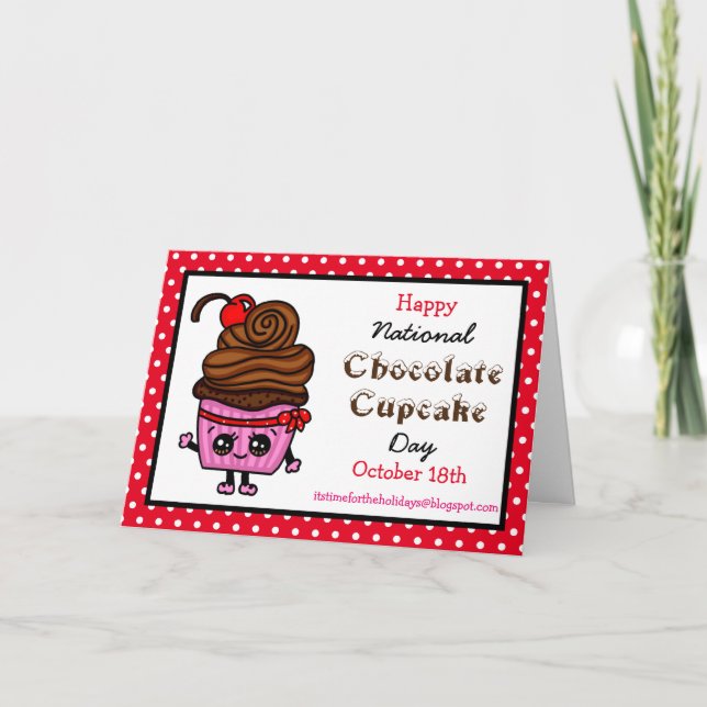 Happy National Cupcake Day - 18. Oktober Karte (Vorderseite)