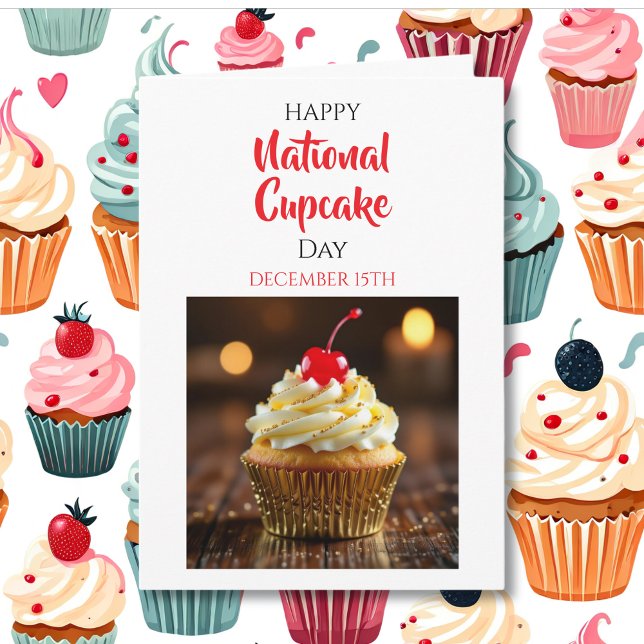 Happy National Cupcake Day | December 15th Karte (Von Creator hochgeladen)