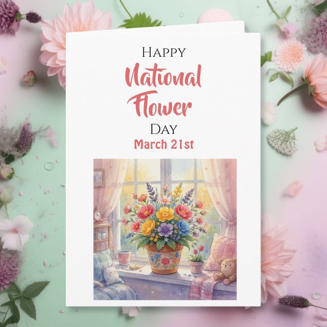 Happy National Flower Day - March 21st Karte (Von Creator hochgeladen)