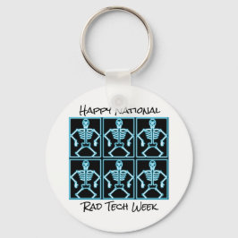 "Happy National Krass Tech Week" mit Skeletten Schlüsselanhänger