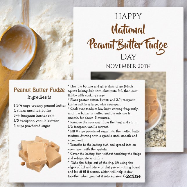 Happy National Peanut Butter Fudge Day | Nov 20th Postkarte (Von Creator hochgeladen)