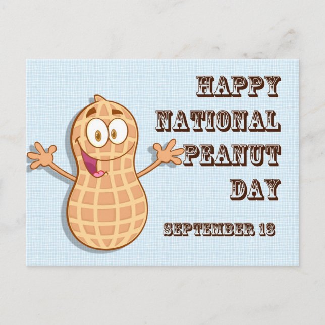 Happy National Peanut Day 13. September Postkarte (Vorderseite)