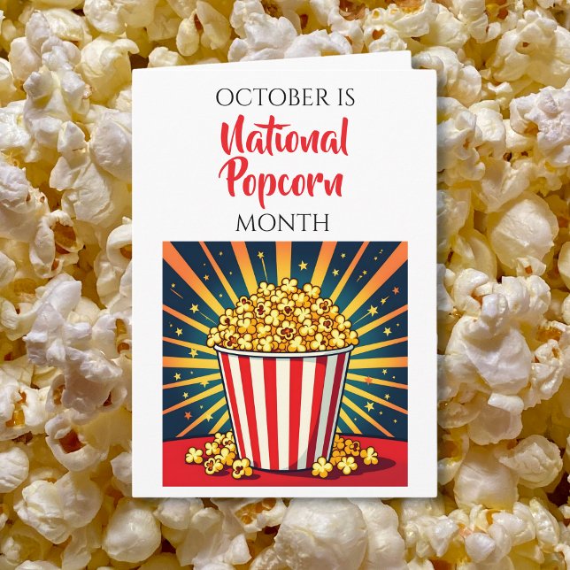 Happy National Popcorn Month! October Karte (Von Creator hochgeladen)