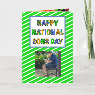 Happy National Sons Day 28. September Card Karte
