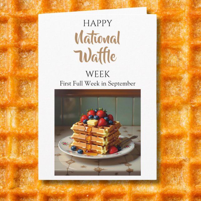 Happy National Waffle Week Karte (Von Creator hochgeladen)