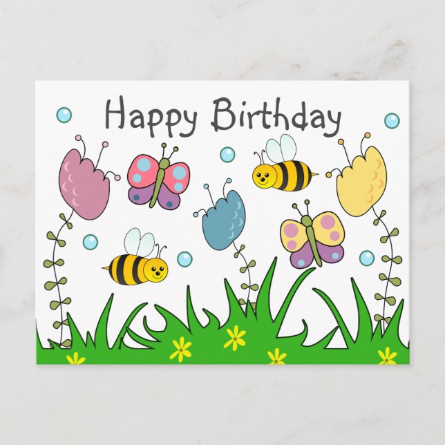 Happy Nature Birthday Postkarte (Vorderseite)