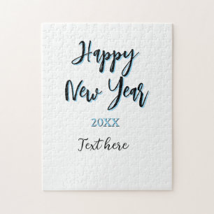 Happy neues Jahr blau schwarz kalt schlicht Jahr s