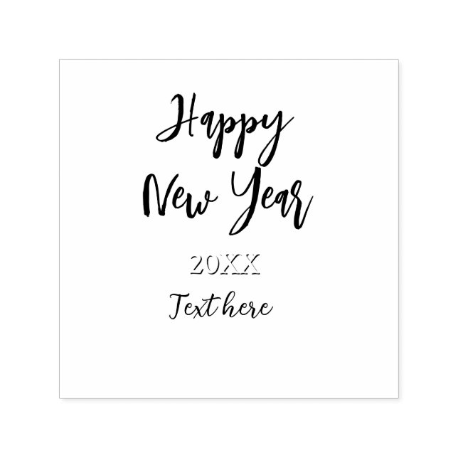 Happy neues Jahr blau schwarz kalt schlicht Jahr s Permastempel (Design)