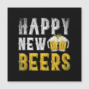 Happy New Beers Party Magnetkarte