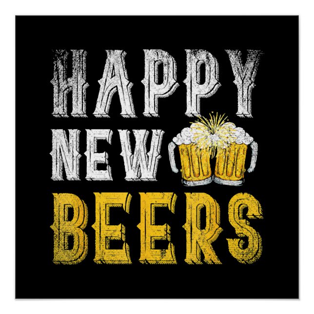 Happy New Beers Party Poster (Vorderseite)