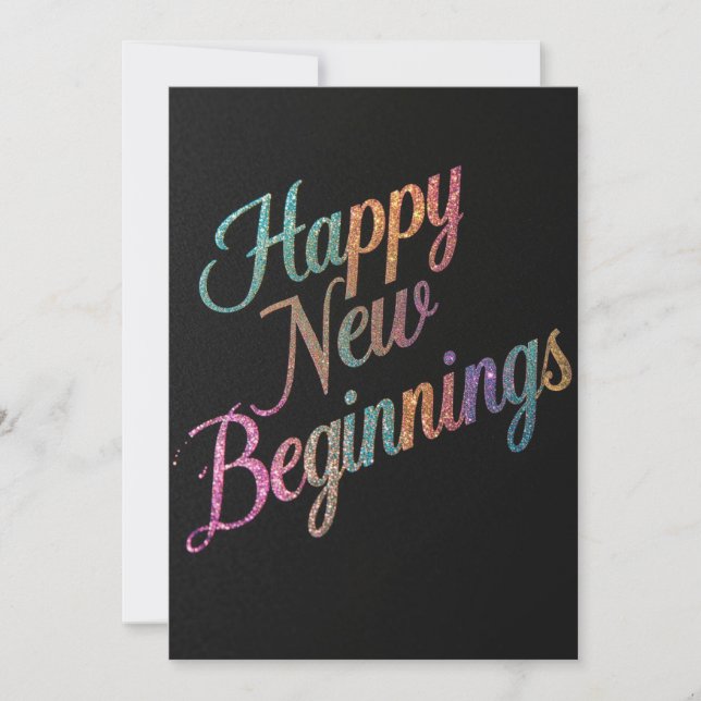 Happy new beginnings 2026 card (Vorderseite)