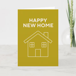 Happy New Home Card - Mustard background Karte