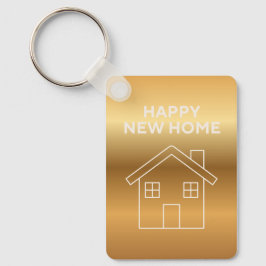Happy New Home - Gold Gradient background Schlüsselanhänger