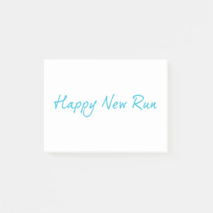 Happy New Run Post-it Klebezettel