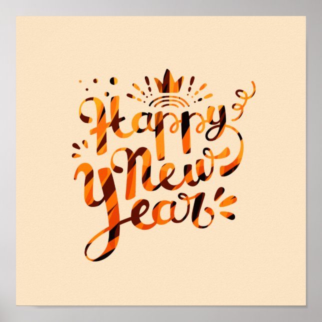 Happy New Tiger Year Poster (Vorne)