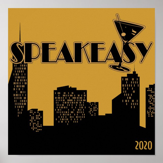 Happy New Year, 1920er Party Poster (Vorne)