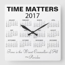 Happy New Year 2017 Calendar Wisdom Quote Quadratische Wanduhr