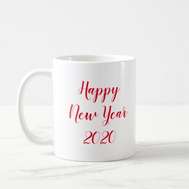 Happy New Year 2020 Kaffeetasse (Links)