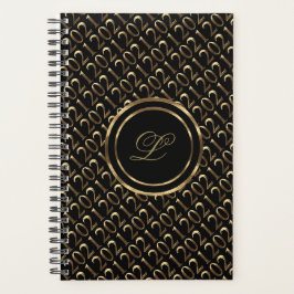 Happy New Year 2021 Schwarz und Gold Look Elegant Planer