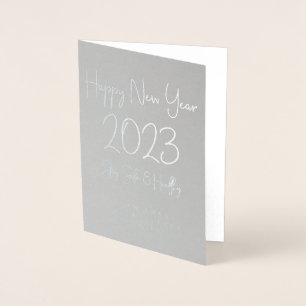 Happy New Year 2023 Bleibe Safe and Healthy Foil C Folienkarte
