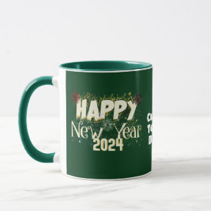 Happy New year 2024 Vibrant New Year Party Tasse