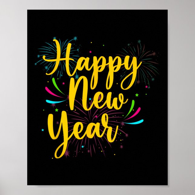 Happy New Year 2025 Gold Fun Festive Funny Funny P Poster (Vorne)
