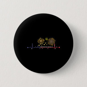 Happy New Year 2025 Heartbeat Flag American Xmas F Button