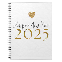 Happy New Year 2025 Notebook Notizblock
