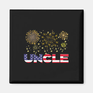 Happy New Year 2025 Onkel American Flag Familie To Magnet