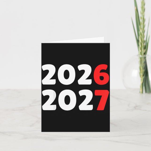 Happy New Year 2026 2027 Funny Six Seven 67 Meme C Karte (Vorderseite)