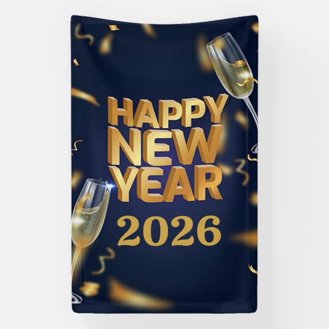 Happy New Year 2026 Banner (Vertikal)