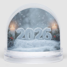 happy new year 2026 candle glow schneekugeln