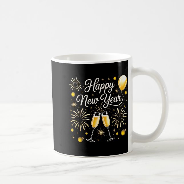 Happy New Year 2026 Celebration Design With Champa Kaffeetasse (Rechts)