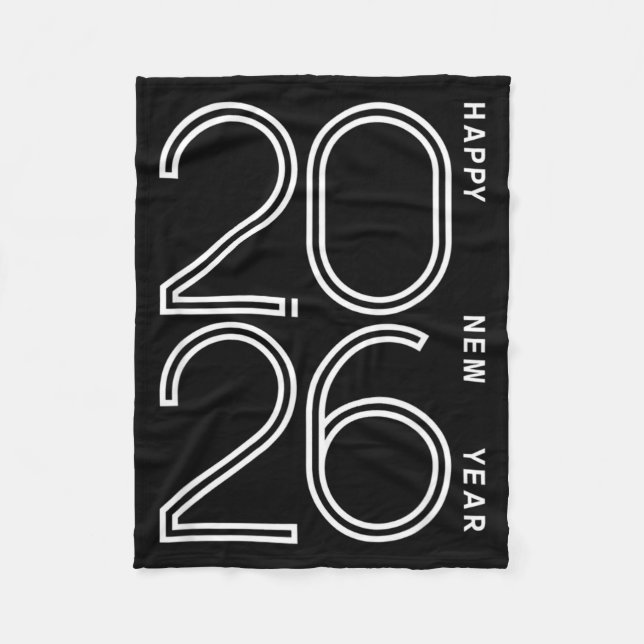 Happy New Year 2026 Celebration Eve Party Men Wome Fleecedecke (Vorderseite)