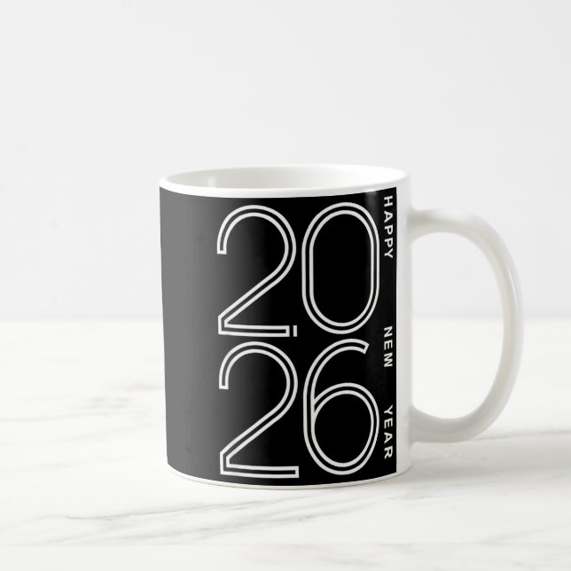 Happy New Year 2026 Celebration Eve Party Men Wome Kaffeetasse (Rechts)