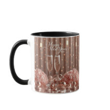 happy new year 2026 champagne lights mug