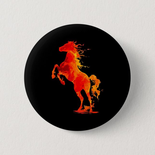 Happy New Year 2026 Chinese New Year Horse Zodiac  Button (Vorderseite)