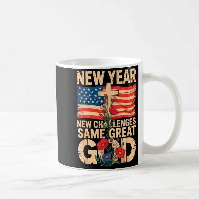 Happy New Year 2026 Christian Challenges Same Grea Kaffeetasse (Rechts)