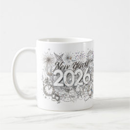 happy new year 2026 coffee mug kaffeetasse