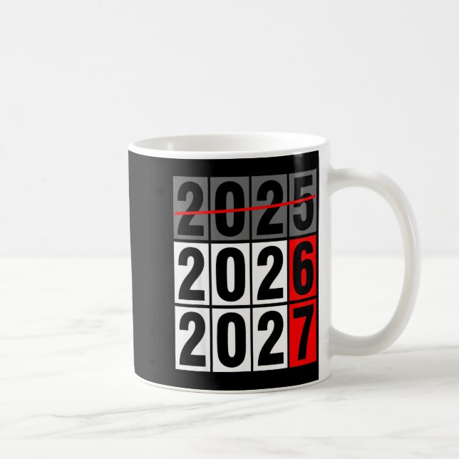 Happy New Year 2026 Coming Soon 2027 67 Meme Six S Kaffeetasse (Rechts)