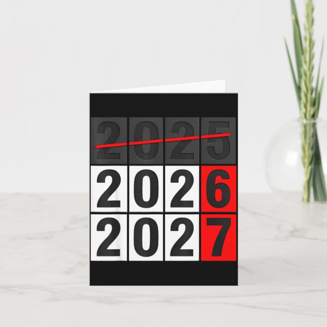Happy New Year 2026 Coming Soon 2027 67 Meme Six S Karte (Vorderseite)