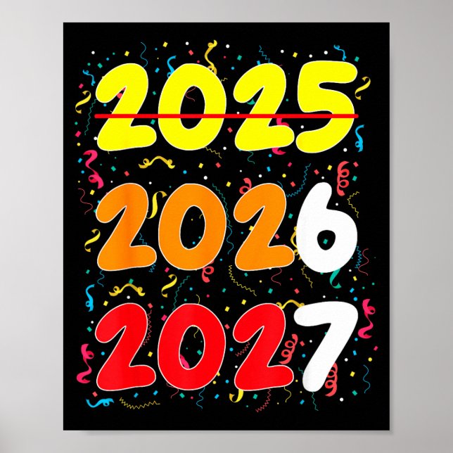 Happy New Year 2026 Coming Soon 2027 Funny 67 Meme Poster (Vorne)