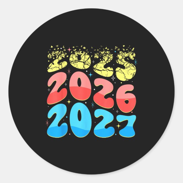 Happy New Year 2026 Coming Soon 2027 Funny 67 Meme Runder Aufkleber (Vorderseite)