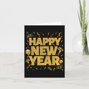 Happy New Year 2026 Confetti Fireworks New Years E Karte