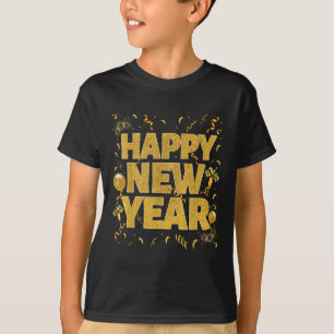 Happy New Year 2026 Confetti Fireworks New Years E T-Shirt