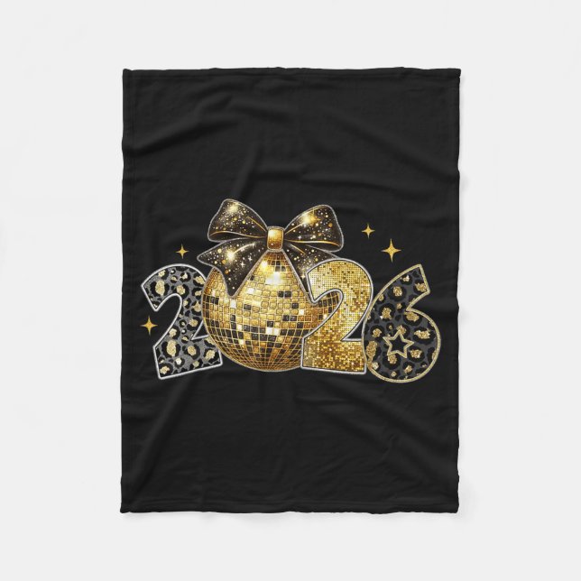 Happy New Year 2026 Coquette New Year Trendy  Fleecedecke (Vorderseite)