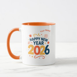 Happy New Year 2026 Festive Celebration Combo Mug Tasse