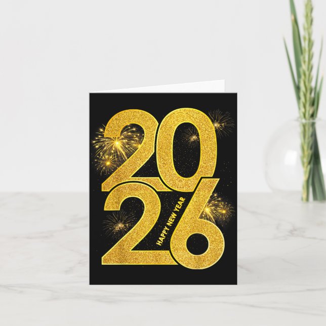 Happy New Year 2026 Firework Family Matching Men W Karte (Vorderseite)